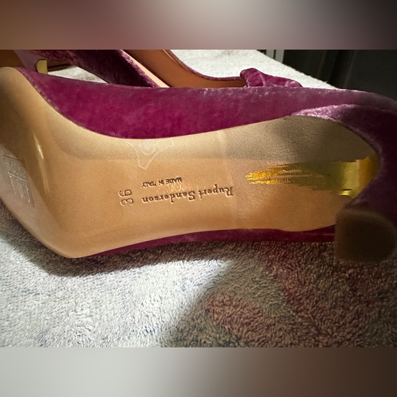 RUPERT SANDERSON
Bordeaux Velvet New Nada Heels - Picture 7 of 7
